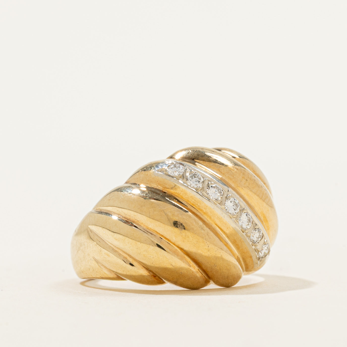 Diamond Croissant Ring | 0.14ctw | SZ 6.25 |