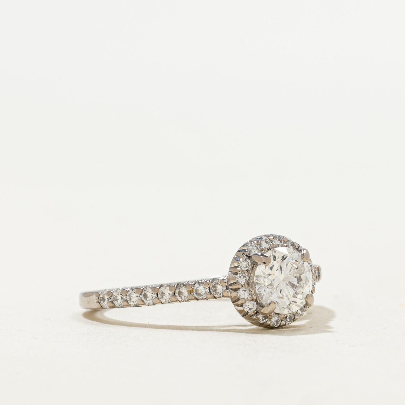 Ritani' Diamond Halo Engagement Ring | 0.65ct, 0.25ctw | SZ 7 |