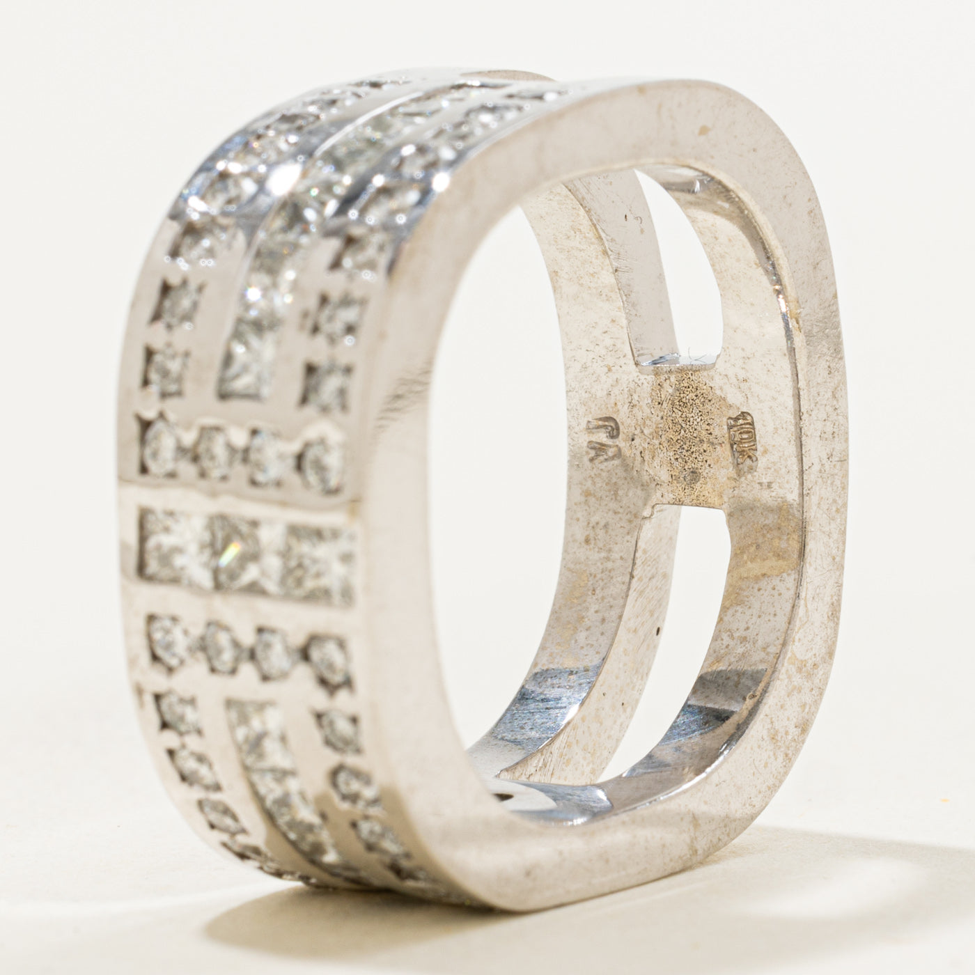 Channel Set Diamond Soft Square Ring | 2.00ctw | SZ 10 |