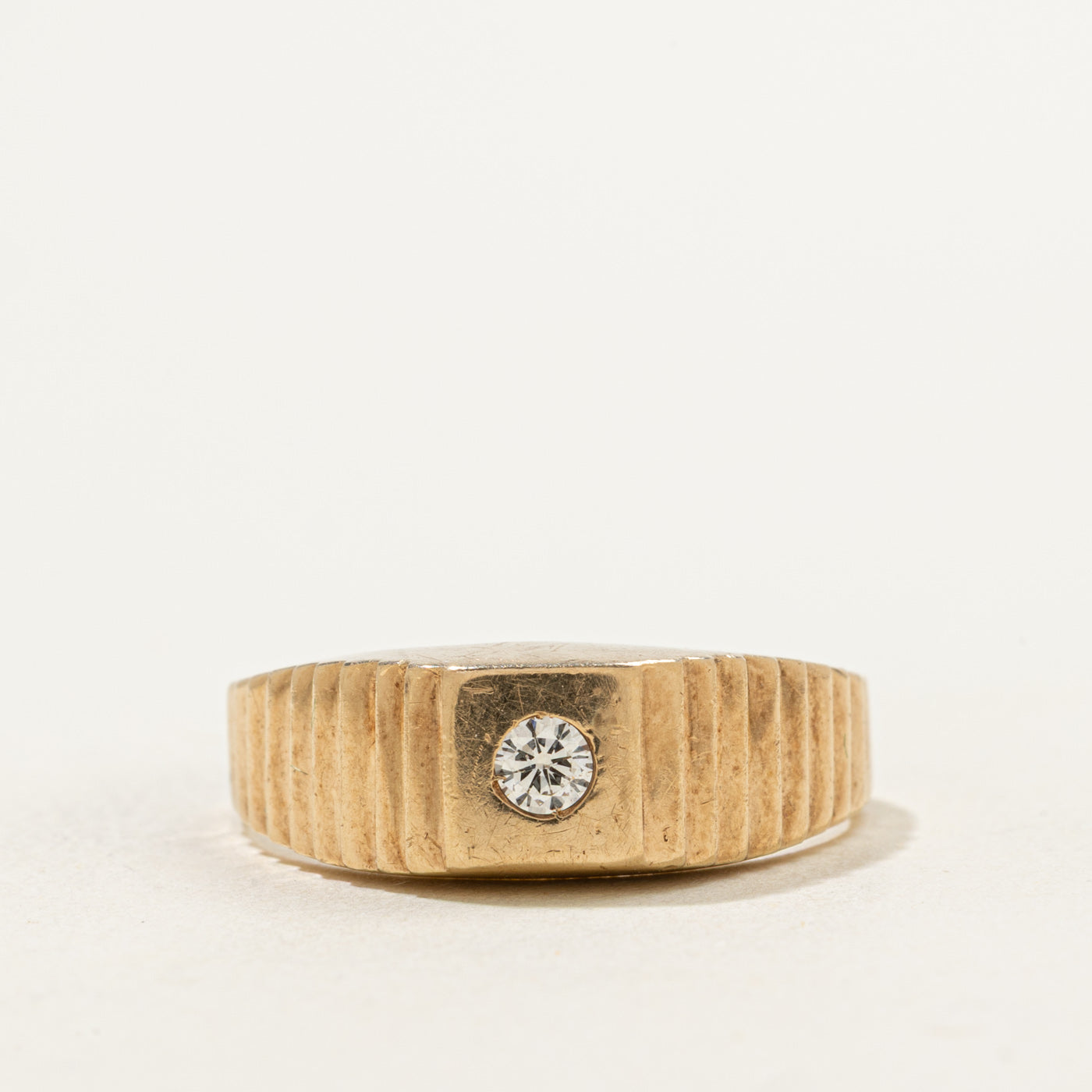 Diamond Flush Set Ring | 0.12ct | SZ 10 |