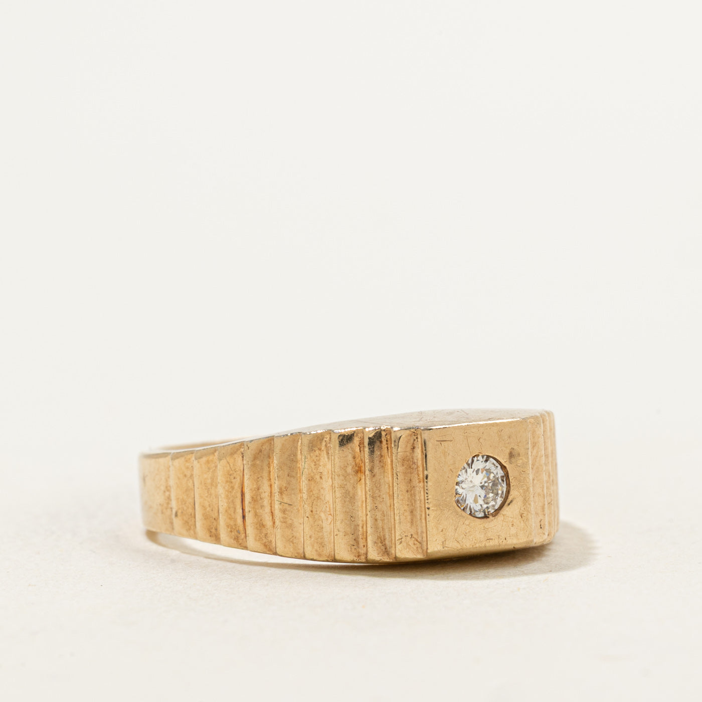 Diamond Flush Set Ring | 0.12ct | SZ 10 |