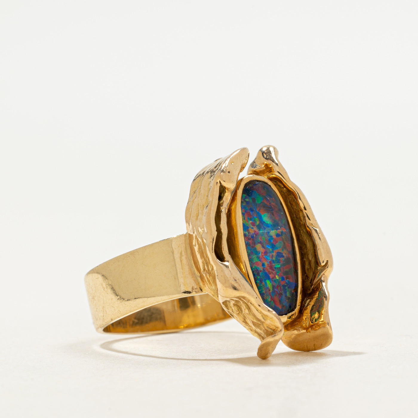 Bague triplée d'opale « Cavelti » | Taille 6,5 