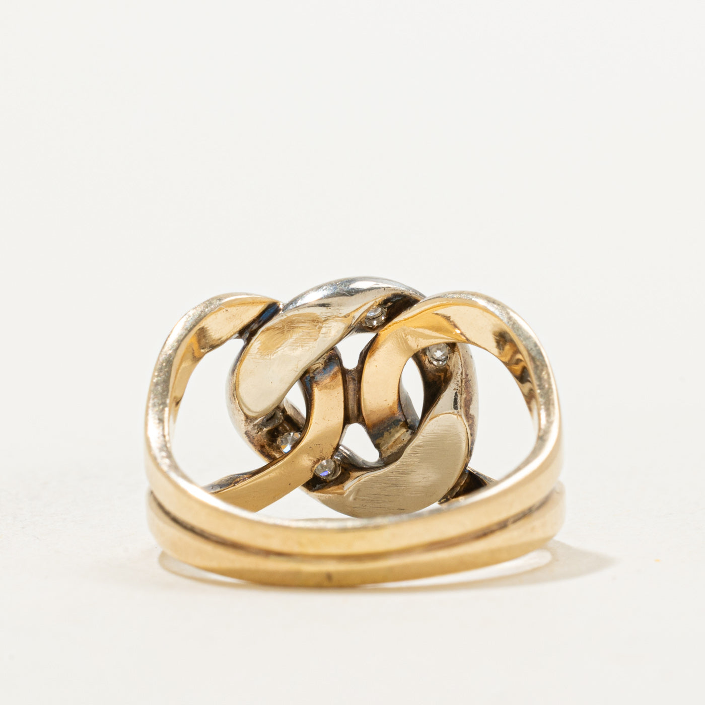 Bague à maillons gourmette en diamants | 0,15 ct | Taille 5,75 |