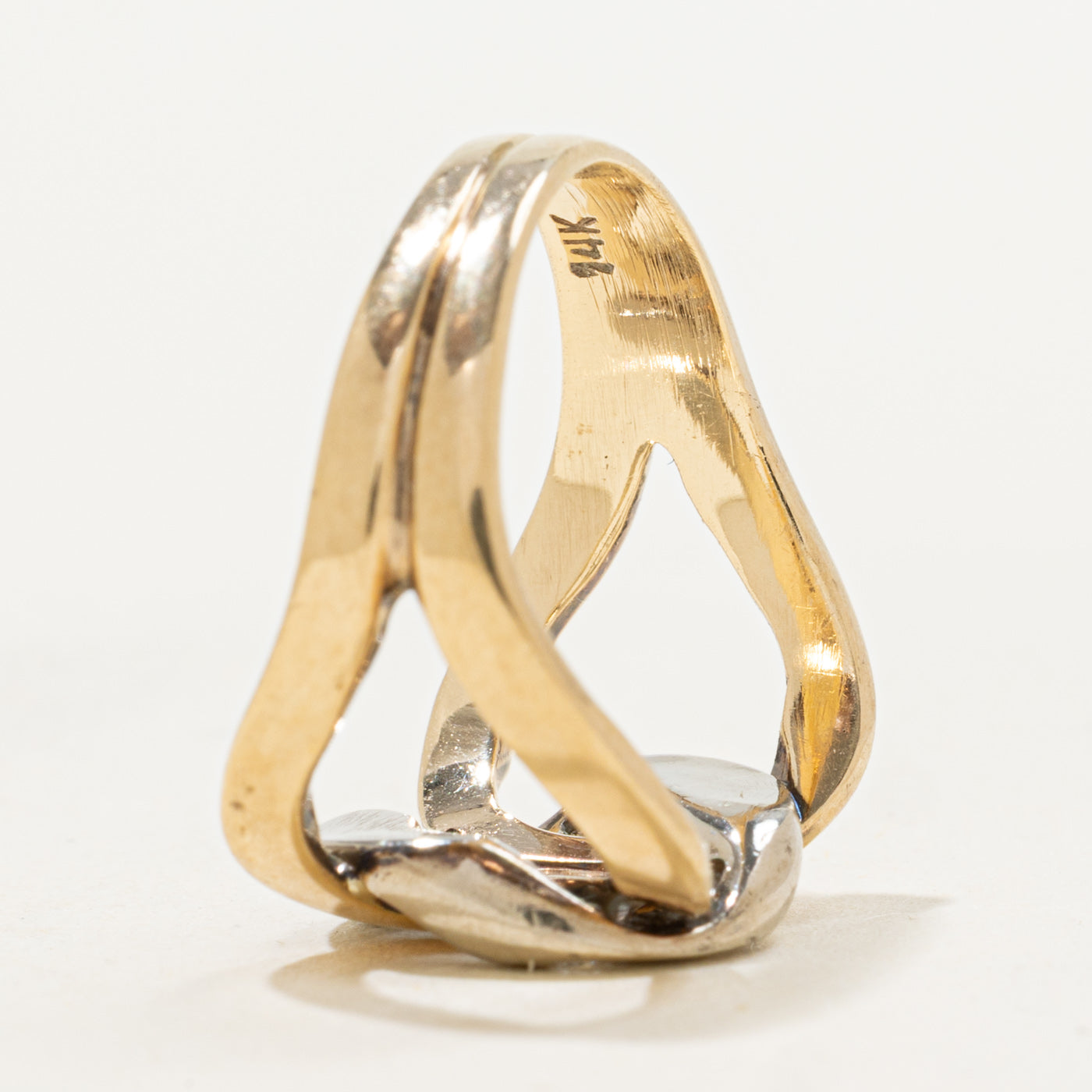 Bague à maillons gourmette en diamants | 0,15 ct | Taille 5,75 |