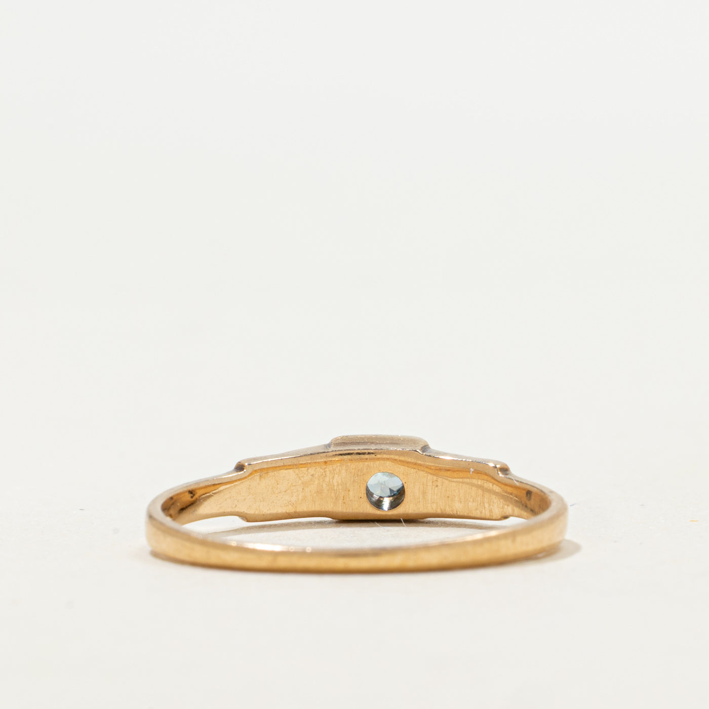 Red Paste & Blue Zircon Ring | 0.12ctw, 0.10ct | SZ 8 |