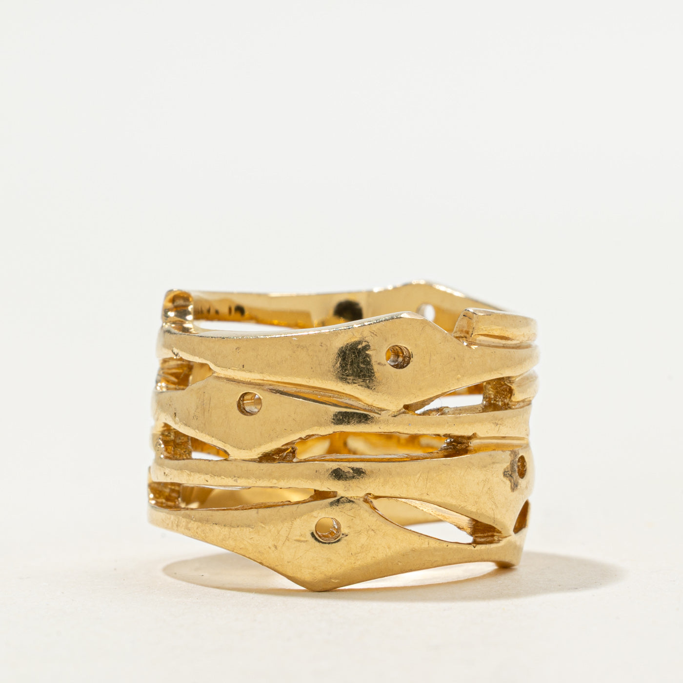 'Birks' Textured Wide Band | SZ 6.75 |