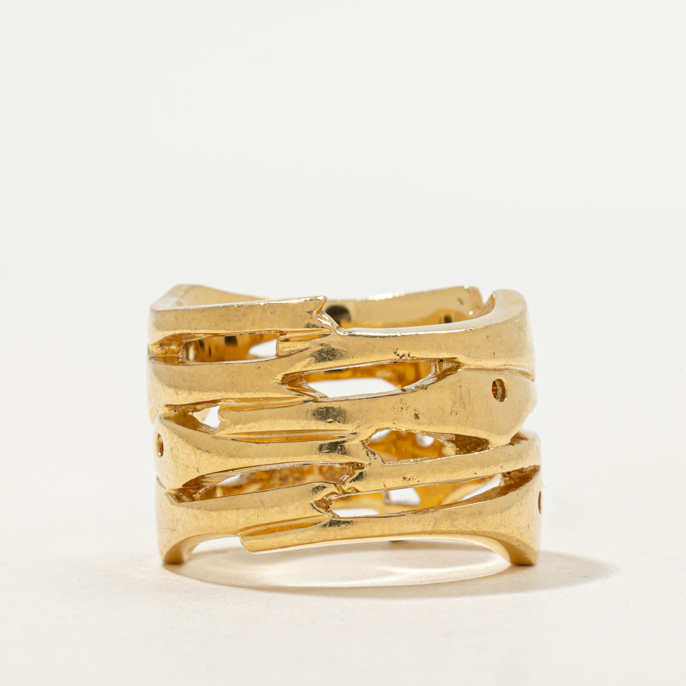 'Birks' Textured Wide Band | SZ 6.75 |