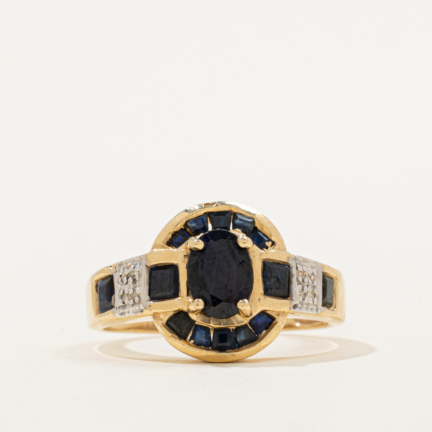 Mixed Cut Sapphire & Diamond Ring | 2.00ctw, 0.02ctw | SZ 8.25 |