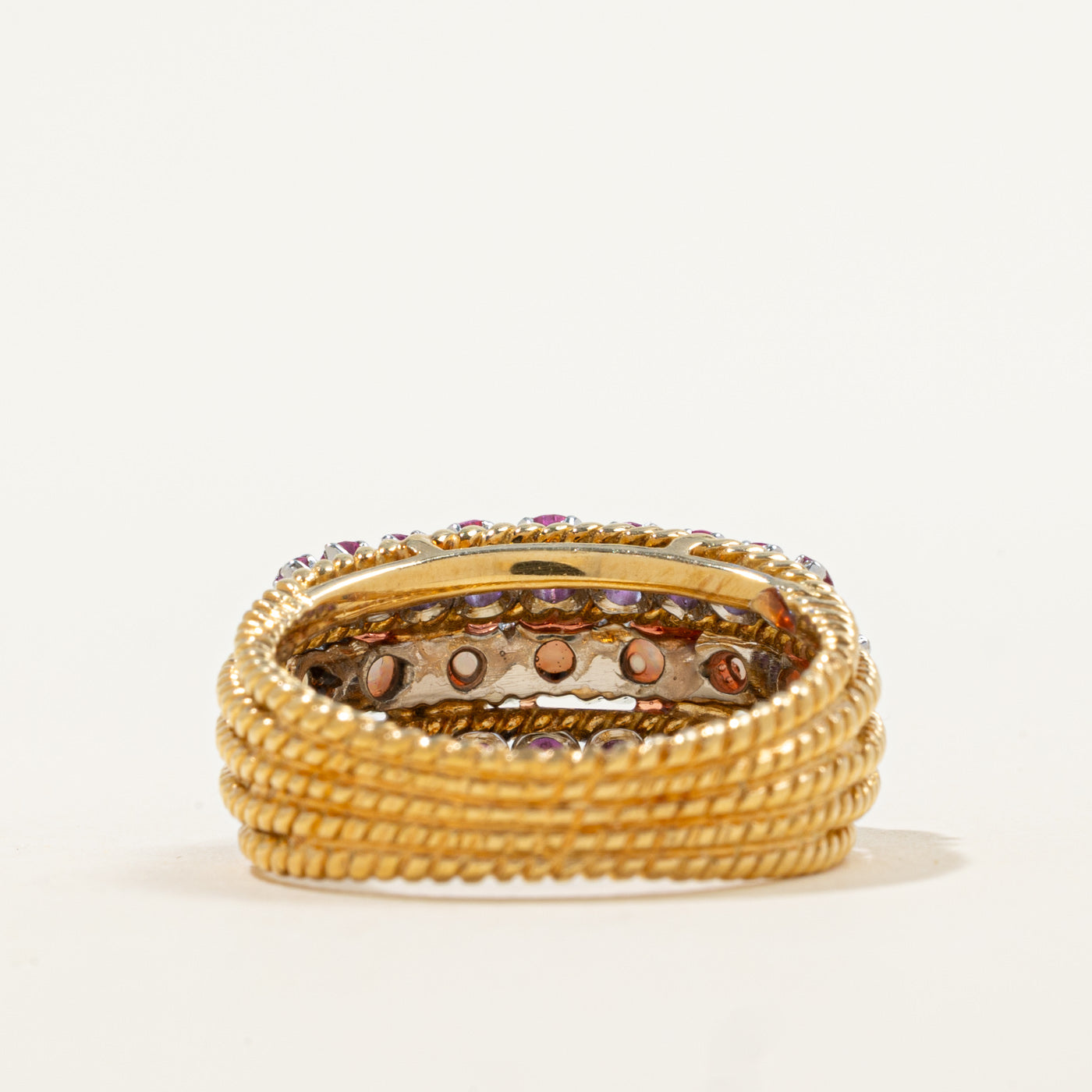 Bague cabochon rubis et opale | 0,72 ct, 0,56 ct | Taille 7,25 | 