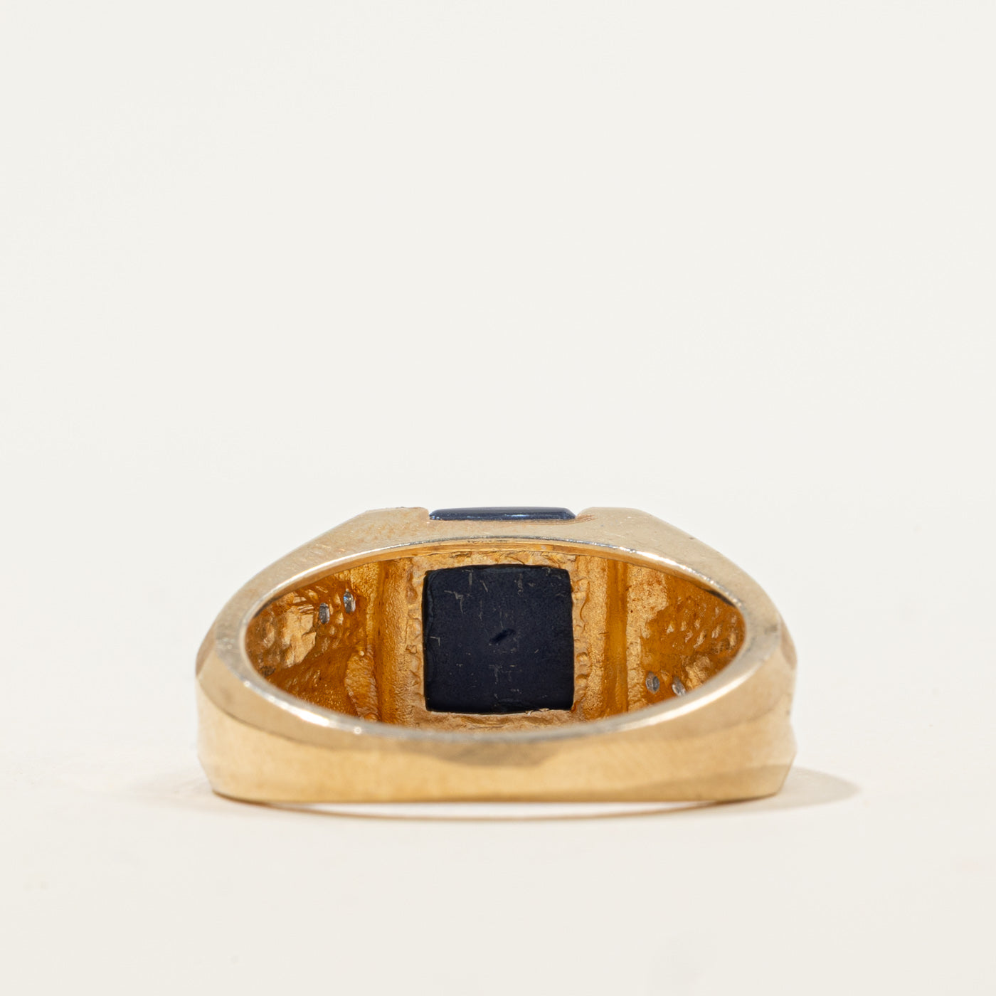 Star Sapphire & Diamond Flat Edge Ring | 3.50ct, 0.02ctw | SZ 9.25 |