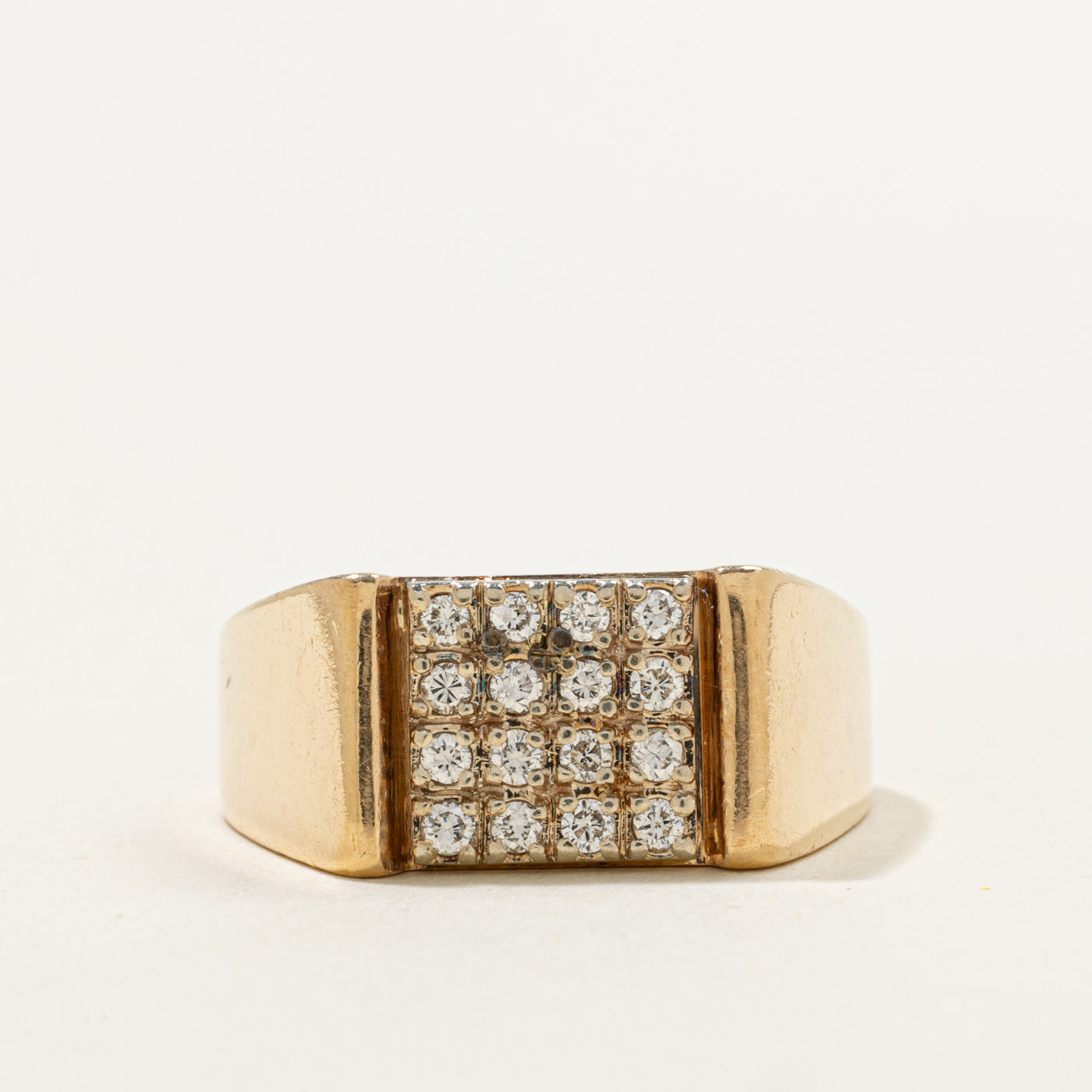 Diamond Cluster Grid Ring | 0.32ctw | SZ 10.75 |