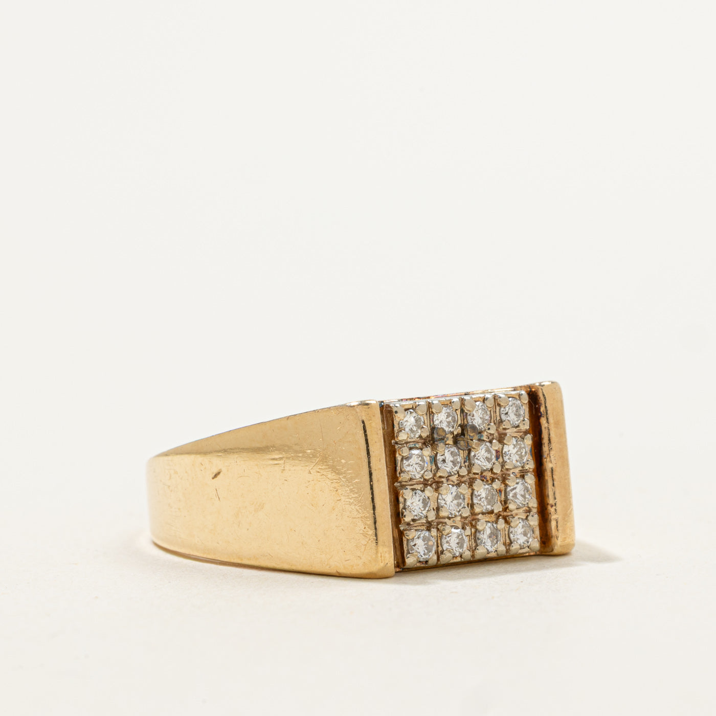 Diamond Cluster Grid Ring | 0.32ctw | SZ 10.75 |