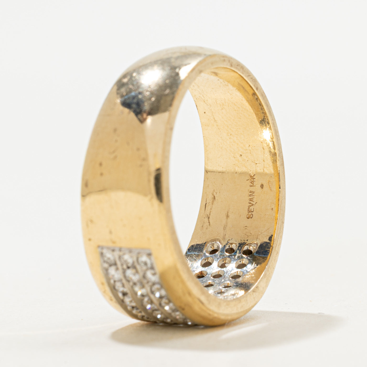 Bague à plusieurs rangs de diamants | 0,75 ct au total | Taille 11,5 |