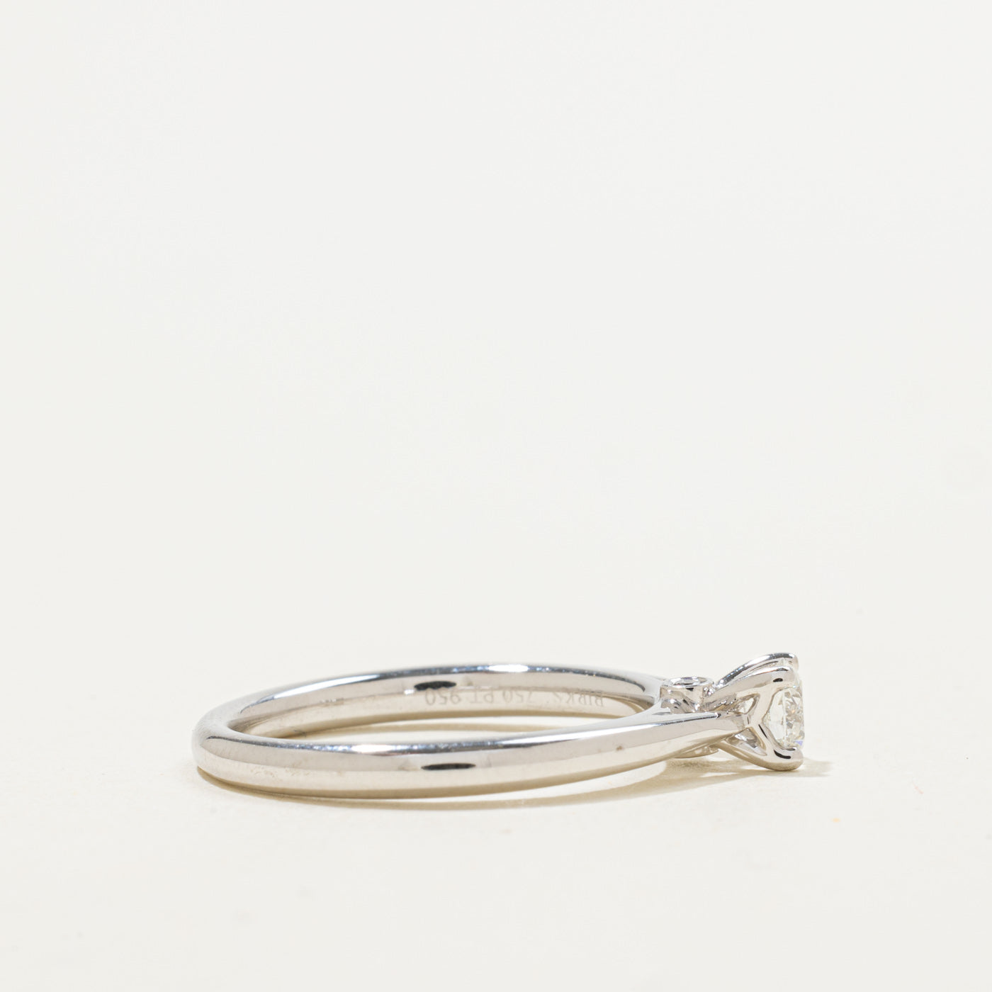 Bague de fiançailles solitaire en diamant Birks | 0,33 ct | Taille 6,5 | 