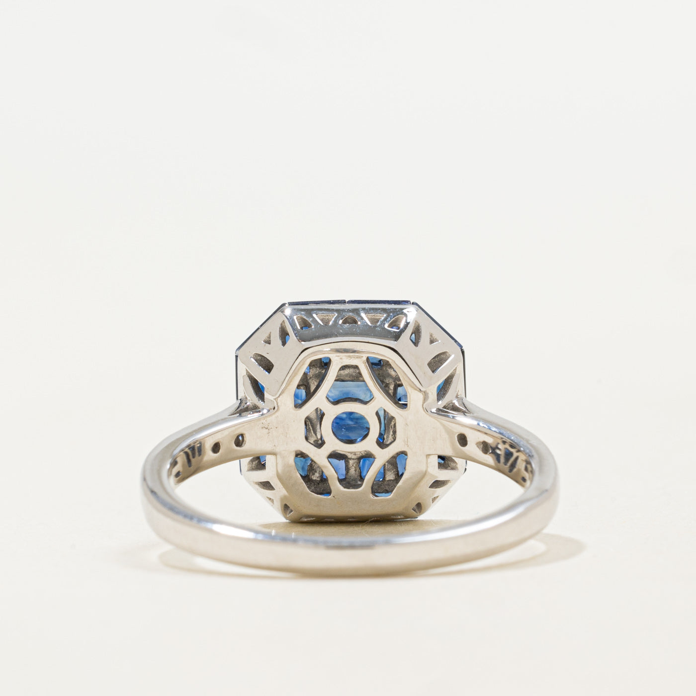 '100 Ways' Art Deco Inspired Invisible Set Sapphire & Diamond Ring | 4.1ctw, 0.09ctw | SZ 6.75 |