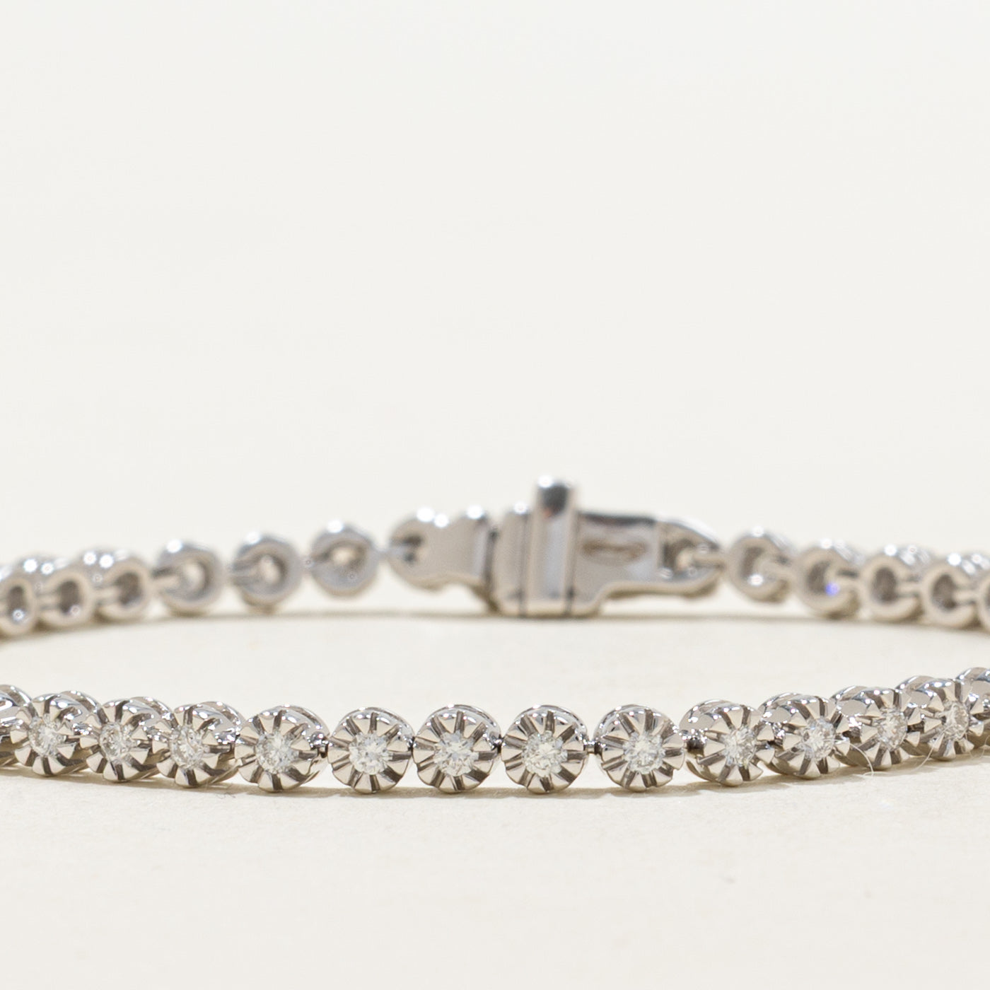 Illusion Set Diamond Tennis Bracelet | 0.76ctw | 7" |