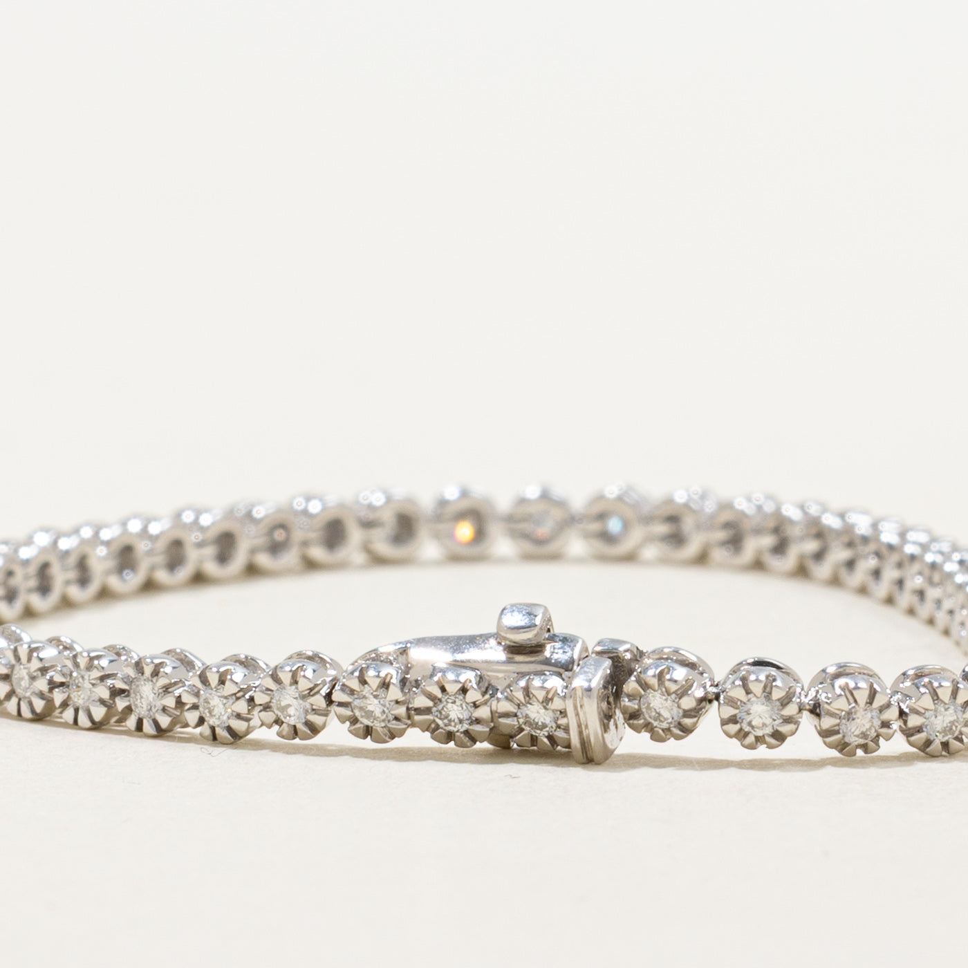 Illusion Set Diamond Tennis Bracelet | 0.76ctw | 7" |