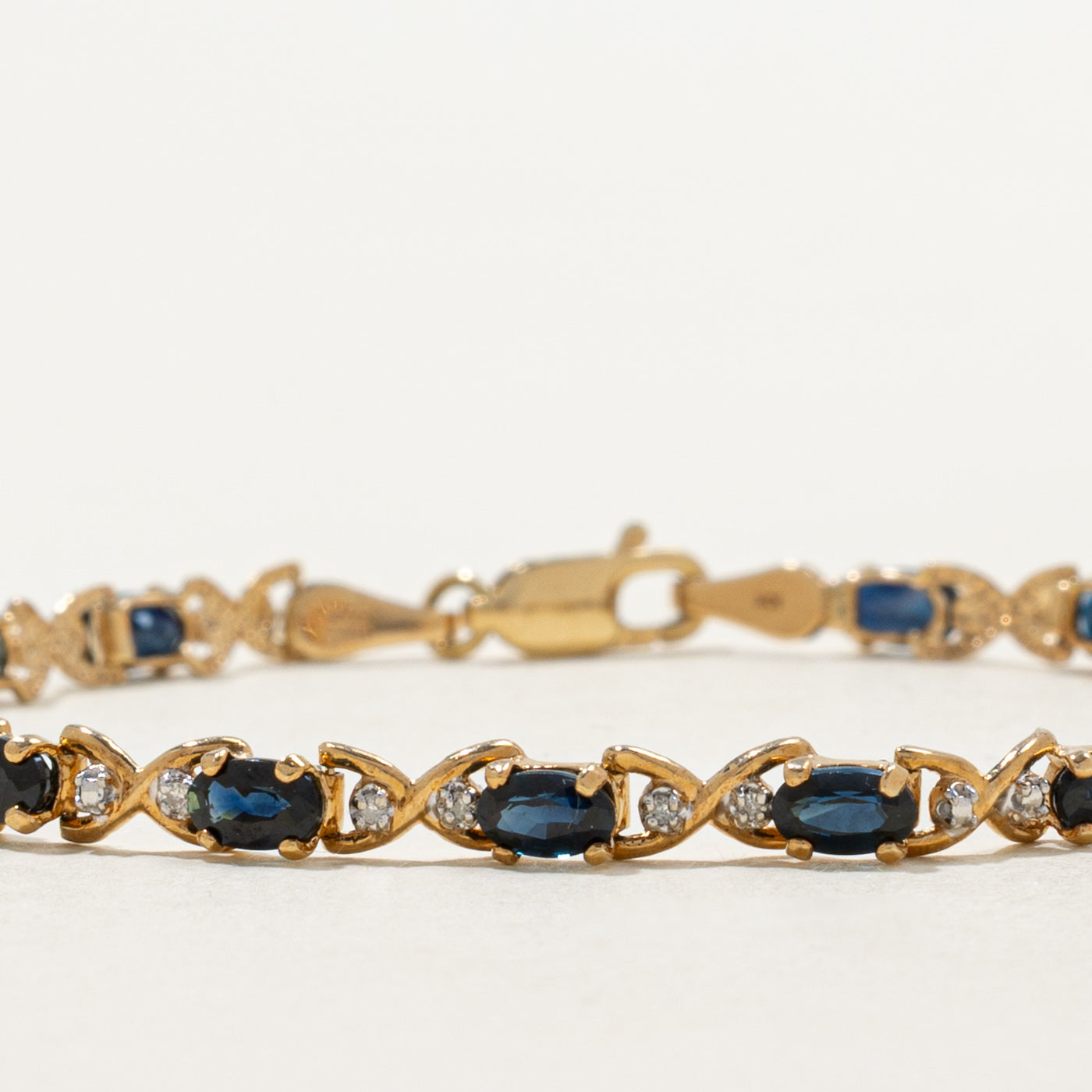 Sapphire & Diamond Bracelet | 4.00ctw, 0.02ctw | 7" |