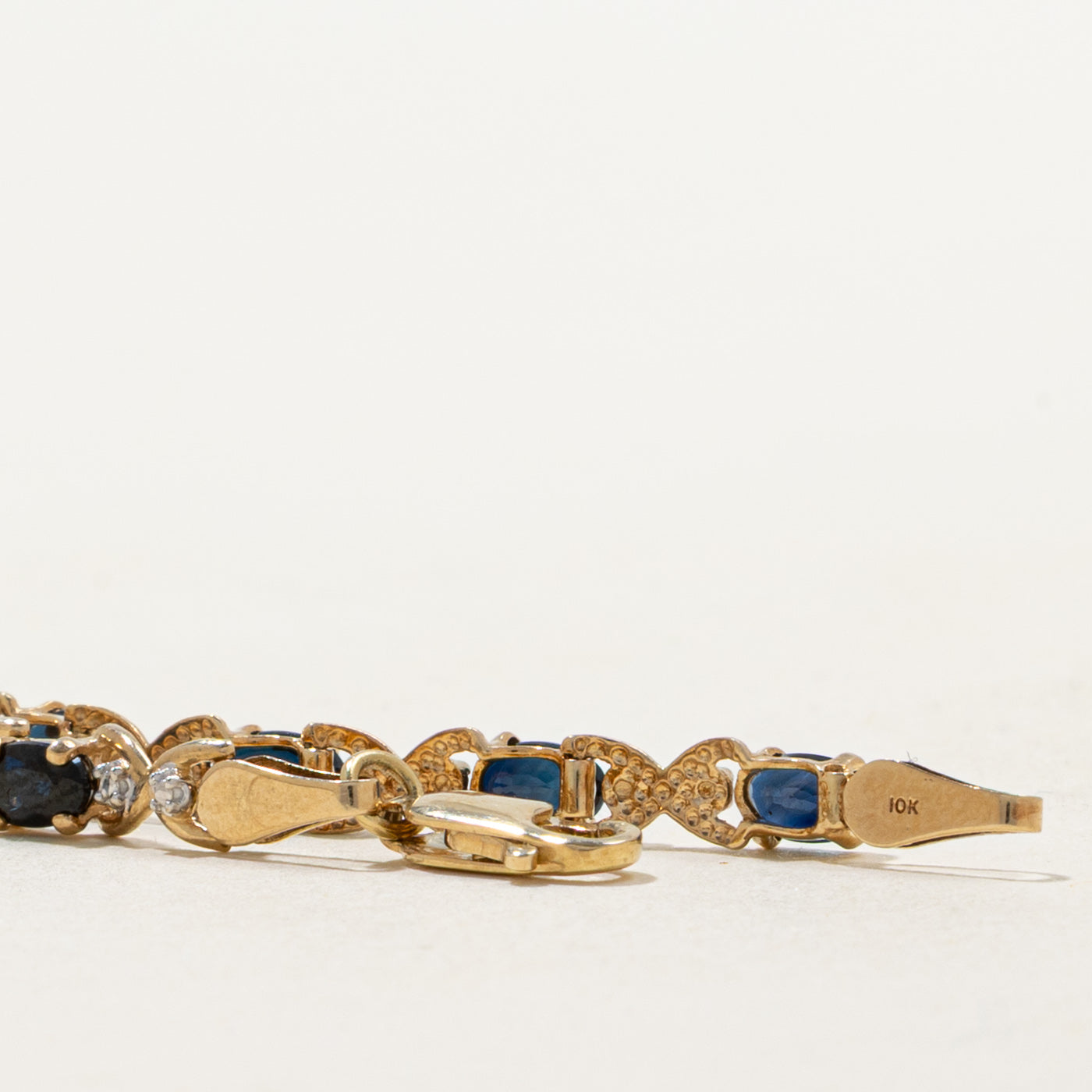 Sapphire & Diamond Bracelet | 4.00ctw, 0.02ctw | 7" |