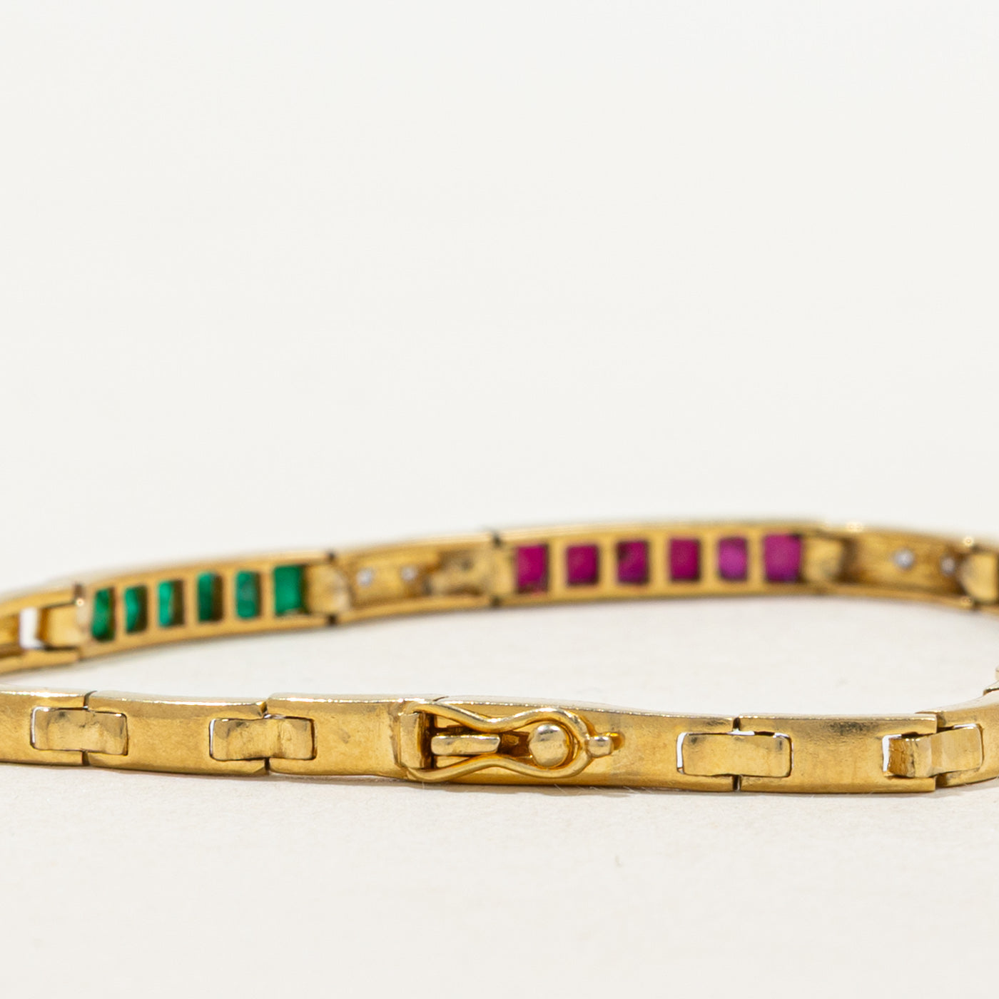 Channel Set Multi Gemstone Bracelet | 1.25ctw, 0.02ctw | 7.25" |