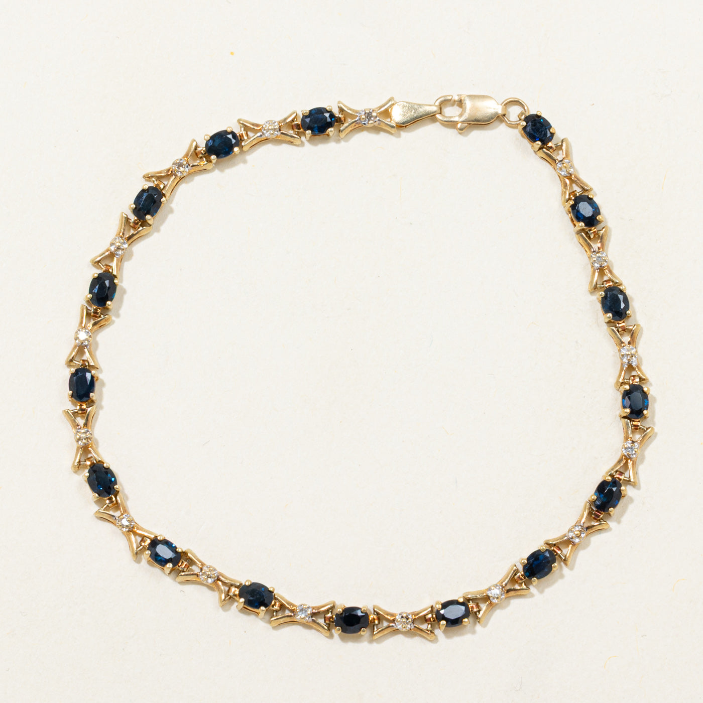 Sapphire & Diamond Gemstone Bracelet | 2.40ctw, 0.04ctw | 7.5" |