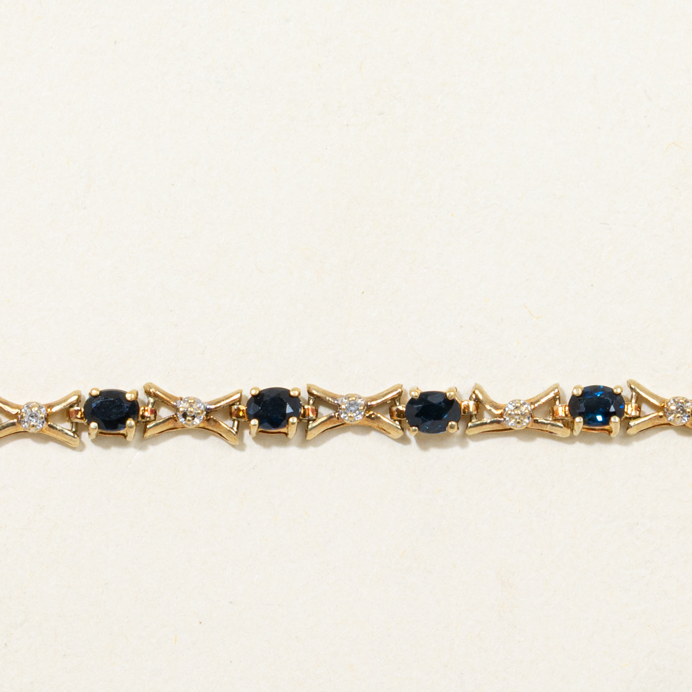 Sapphire & Diamond Gemstone Bracelet | 2.40ctw, 0.04ctw | 7.5" |