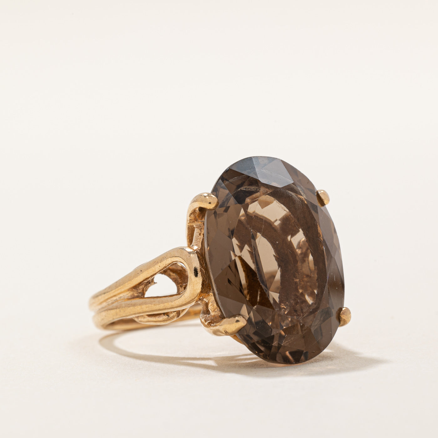 Smokey Quartz Cocktail Ring | 9.50ct | SZ 4.75 |