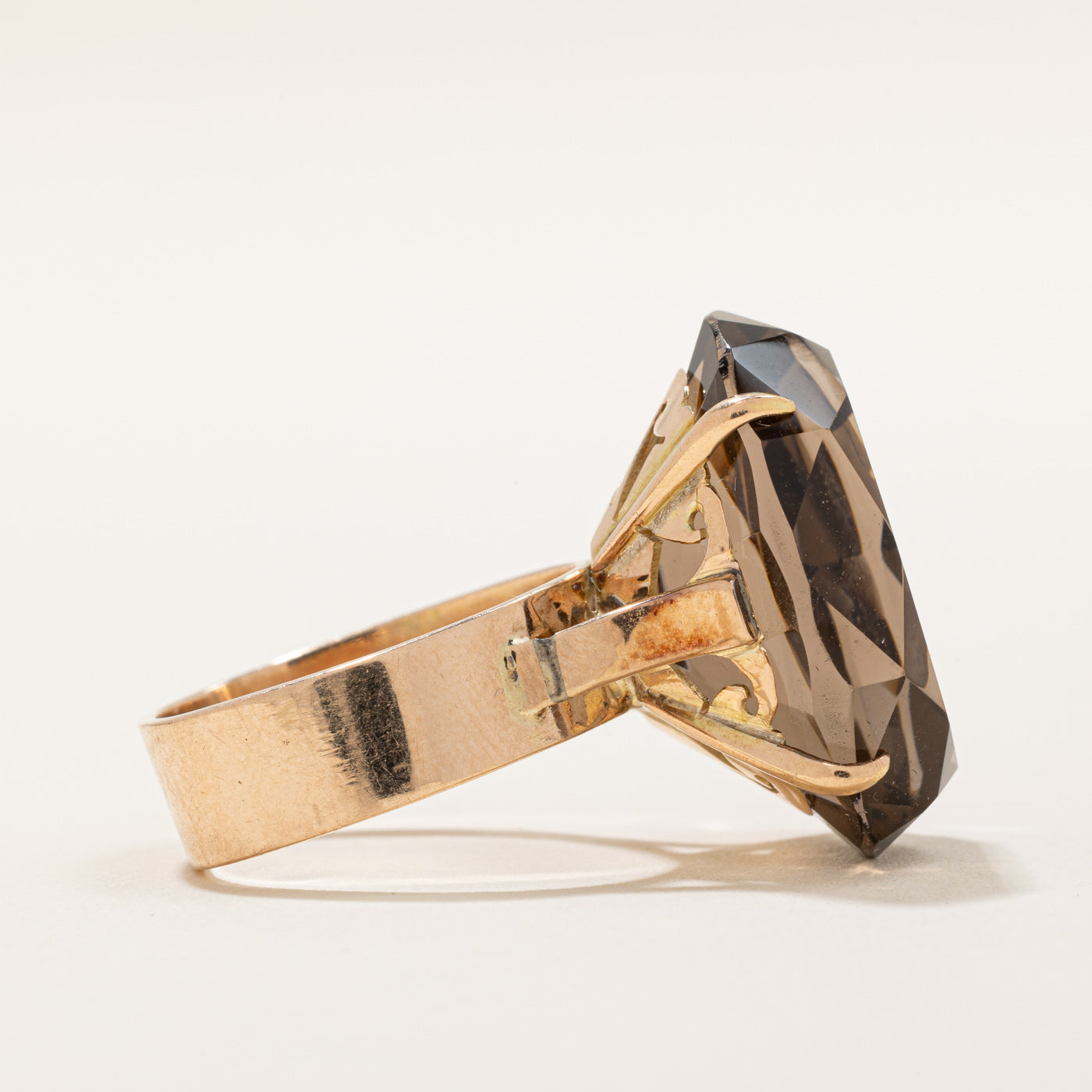 Smokey Quartz Cocktail Ring | 30.00ct | SZ 9.5 |