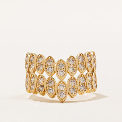 Diamond Chevron Ring | 1.00ctw | SZ 5.75 |