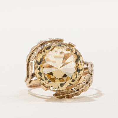 Lemon Quartz Cocktail Ring | 8.50ct | SZ 9.5 |