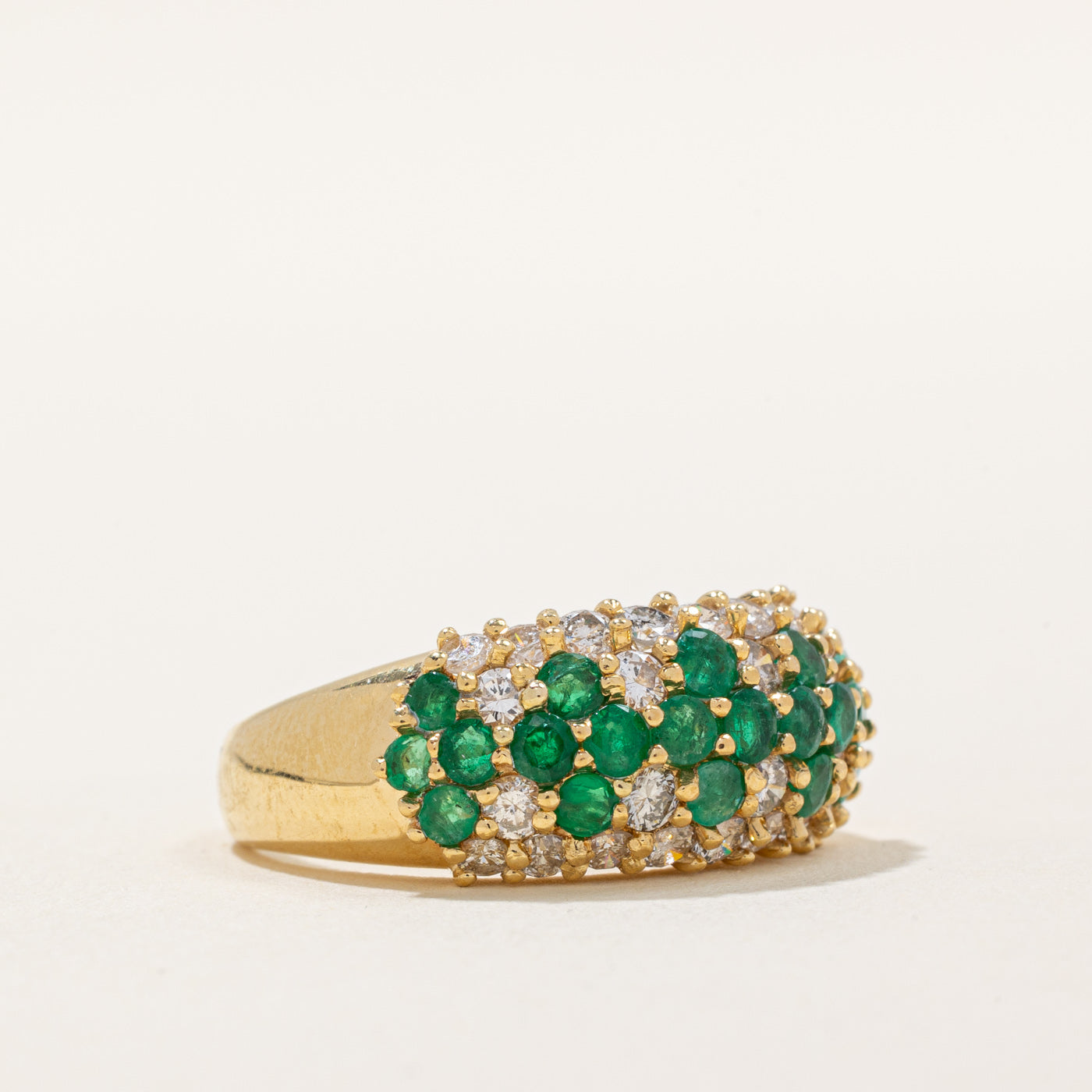 Emerald & Diamond Cluster Ring | 1.10ctw, 0.80ctw | SZ 6.5 |