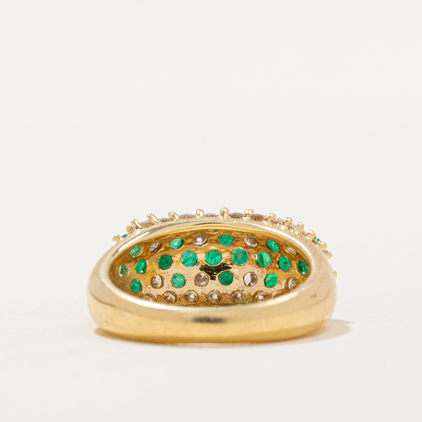 Emerald & Diamond Cluster Ring | 1.10ctw, 0.80ctw | SZ 6.5 |