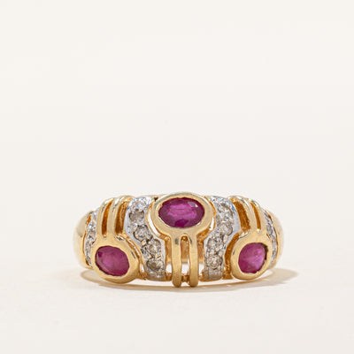 Ruby & Diamond Ring | 0.75ctw, 0.12ctw | SZ 7.75 |