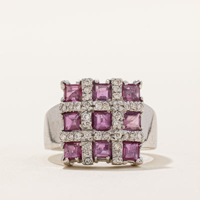 Ruby & Diamond Cocktail Ring | 1.00ctw, 0.10ctw | SZ 5.75 |