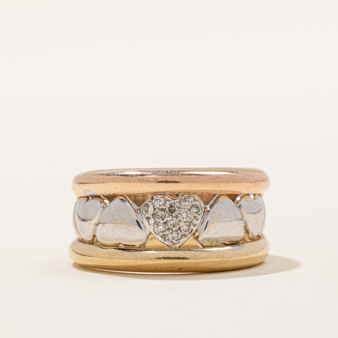 Diamond Heart Ring | 0.12ctw | SZ 9.5 |