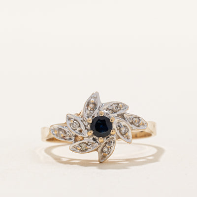 Sapphire & Diamond Cluster Ring | 0.16ct, 0.04ctw | SZ 6.25 |
