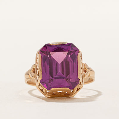 Synthetic Purple Sapphire Cocktail Ring | 7.55ct | SZ 7.5 |