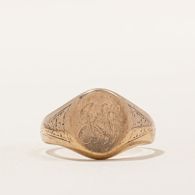 10k Yellow Gold 'LW' Initialed Ring | SZ 6.75 |