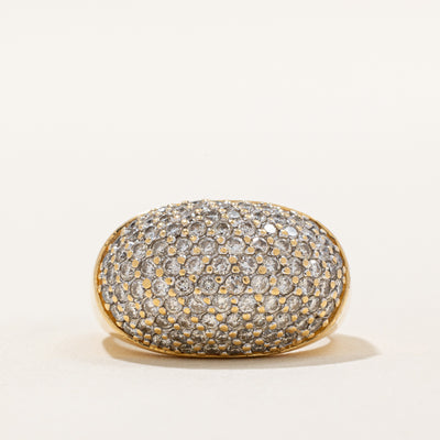 Pave Set Diamond Cocktail Ring | 1.50ctw | SZ 5.75 |