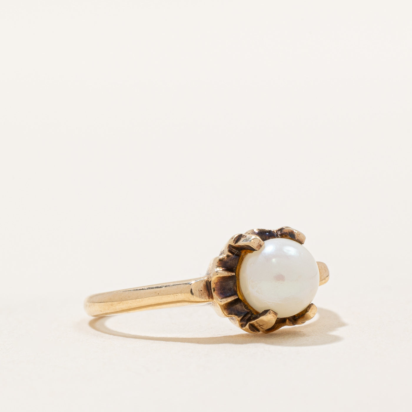 Solitaire Set Pearl Ring | 6.00mm | SZ 5 |