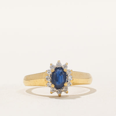 Sapphire & Diamond Ring | 0.34ct, 0.12ctw | SZ 7 |