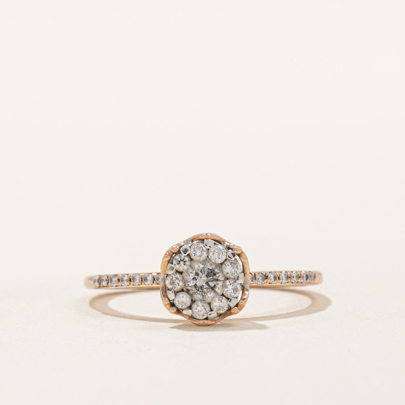 Bague sertie de diamants | 0,36 ct | Taille 7 | 