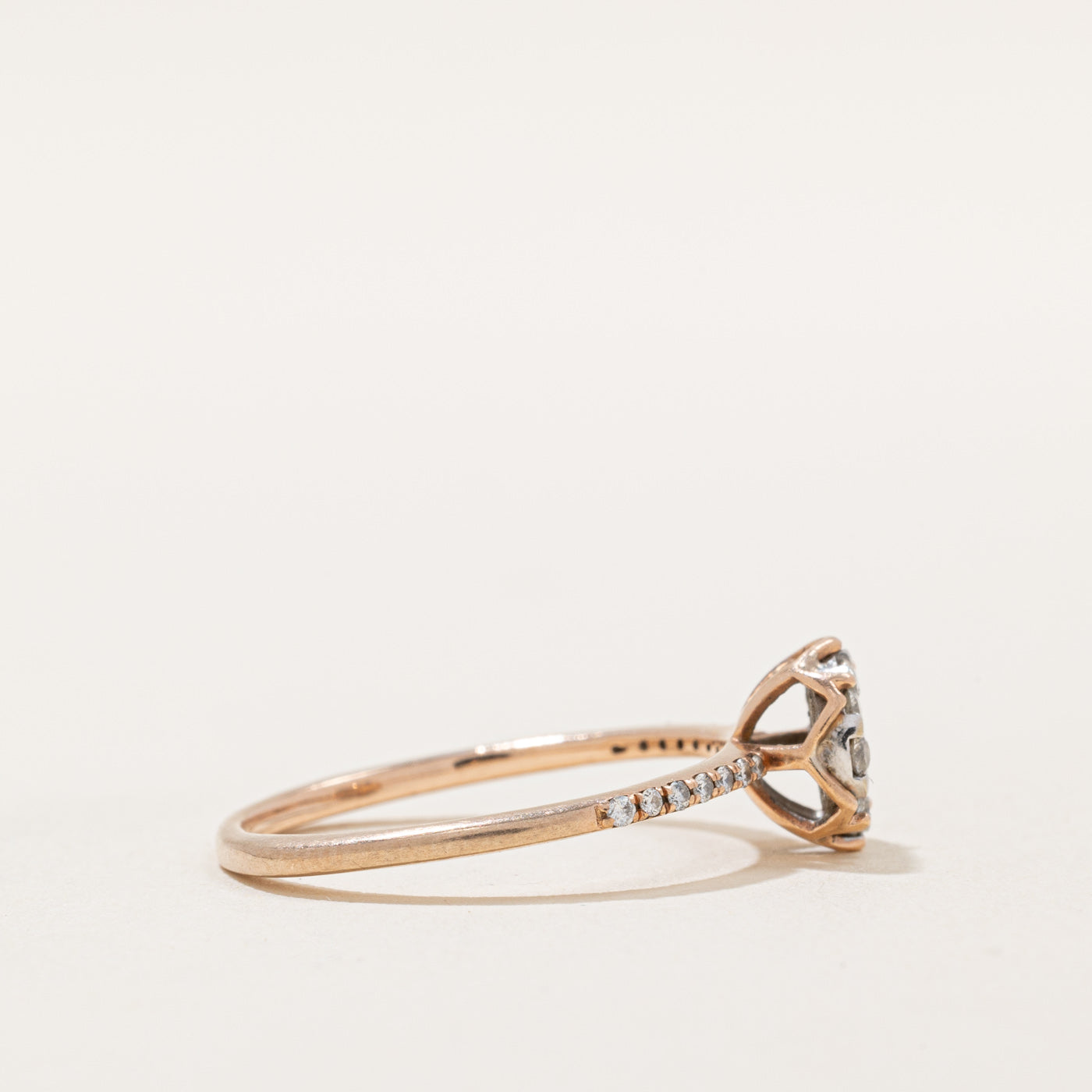 Bague sertie de diamants | 0,36 ct | Taille 7 | 
