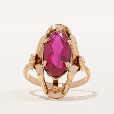 Synthetic Ruby Cocktail Ring | 4.00ct | SZ 9.25 |