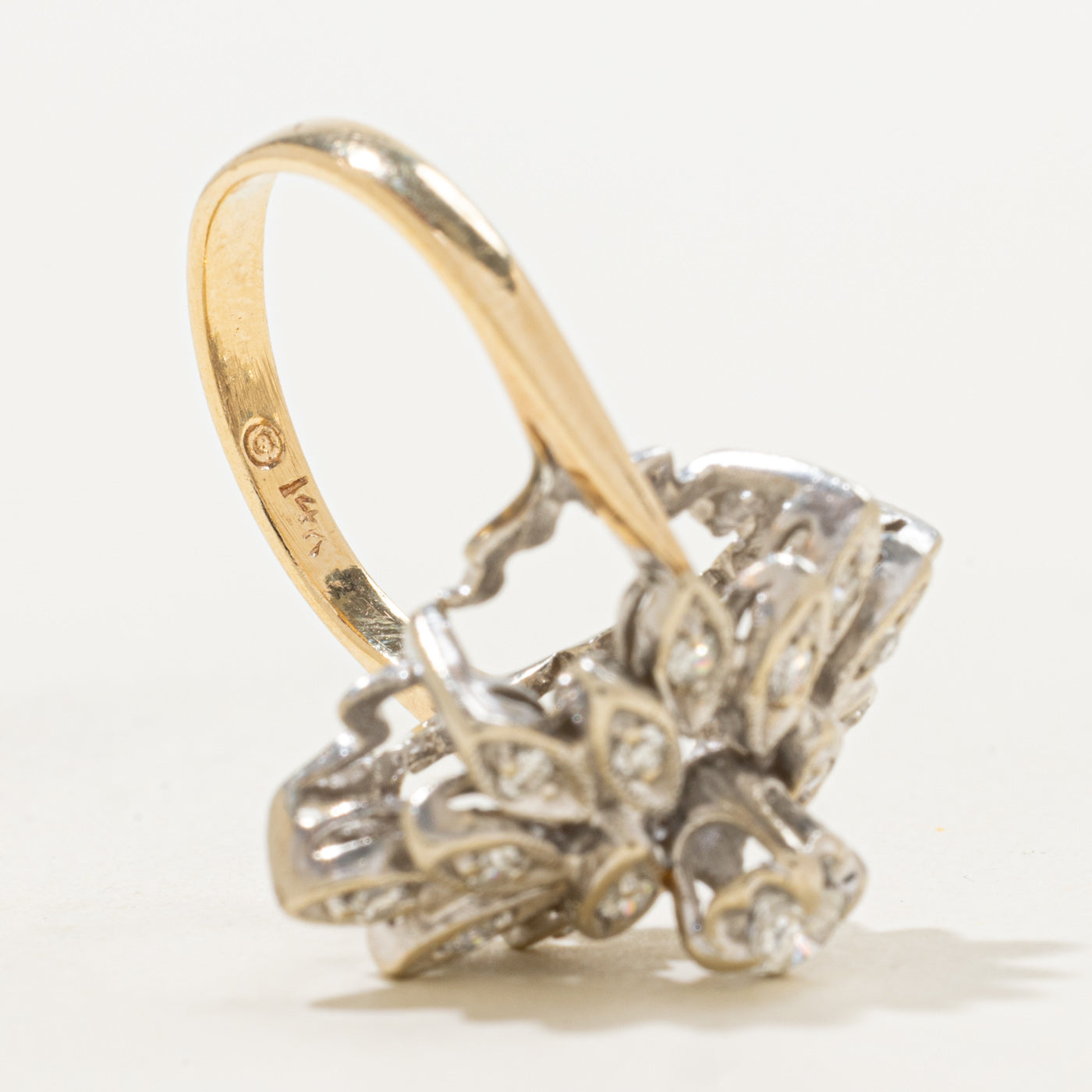 Floral Illusion Diamond Burst Ring | 0.39ctw | SZ 5 |