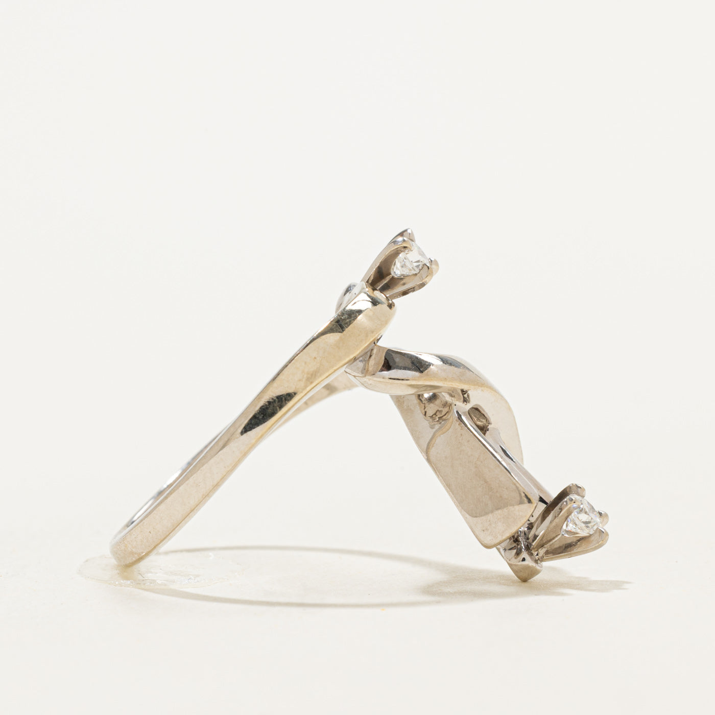 Abstract Bypass Diamond Ring | 0.17ctw | SZ 8 |