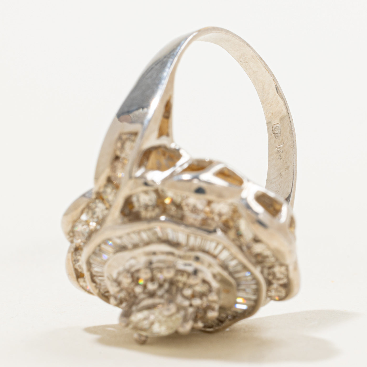 Bague ballerine en diamant marquise | 1,75 ct | Taille 7,75 | 