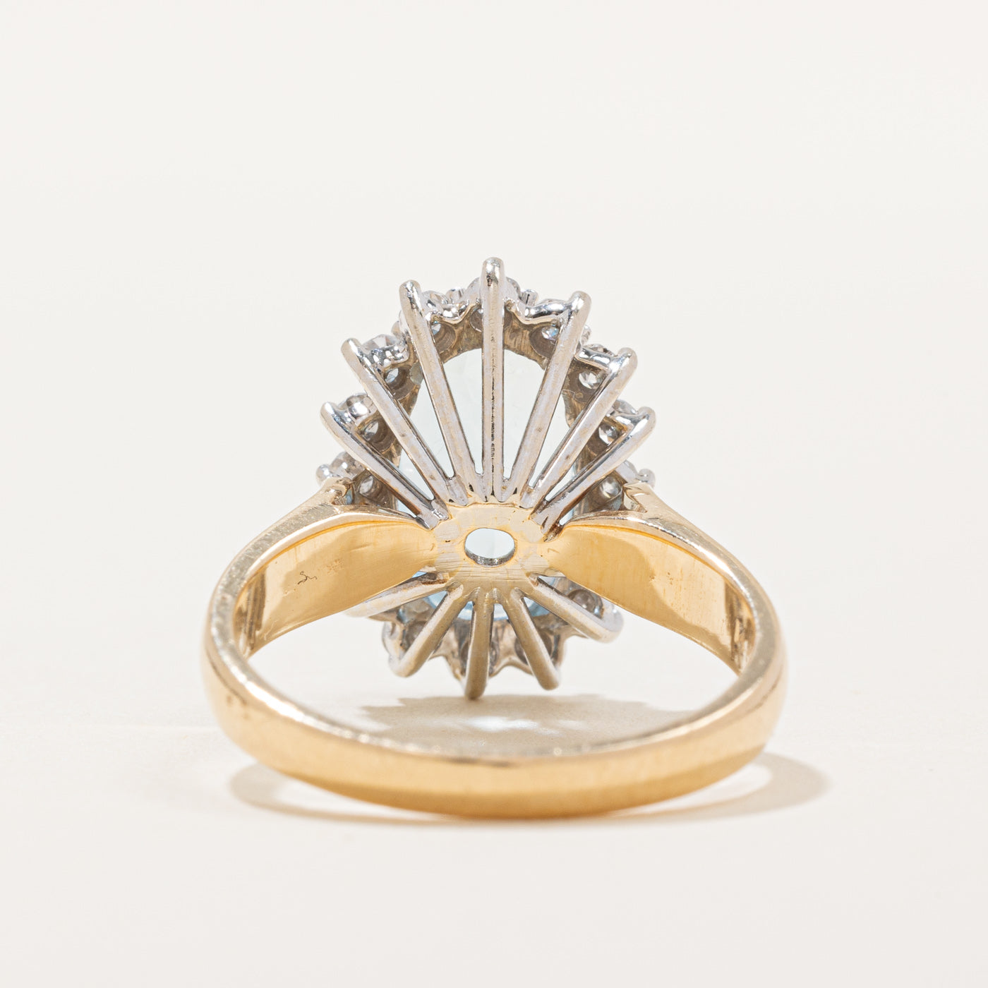 Aquamarine & Diamond Cocktail Ring | 2.00ct, 0.48ctw | SZ 5.5 |