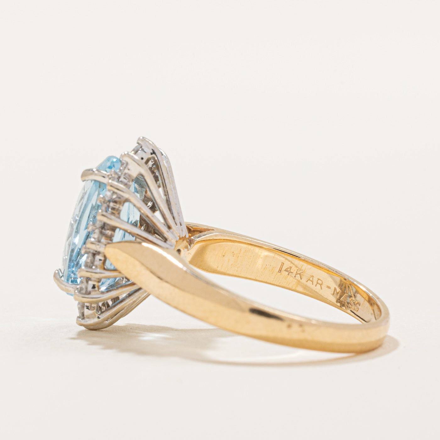 Aquamarine & Diamond Cocktail Ring | 2.00ct, 0.48ctw | SZ 5.5 |