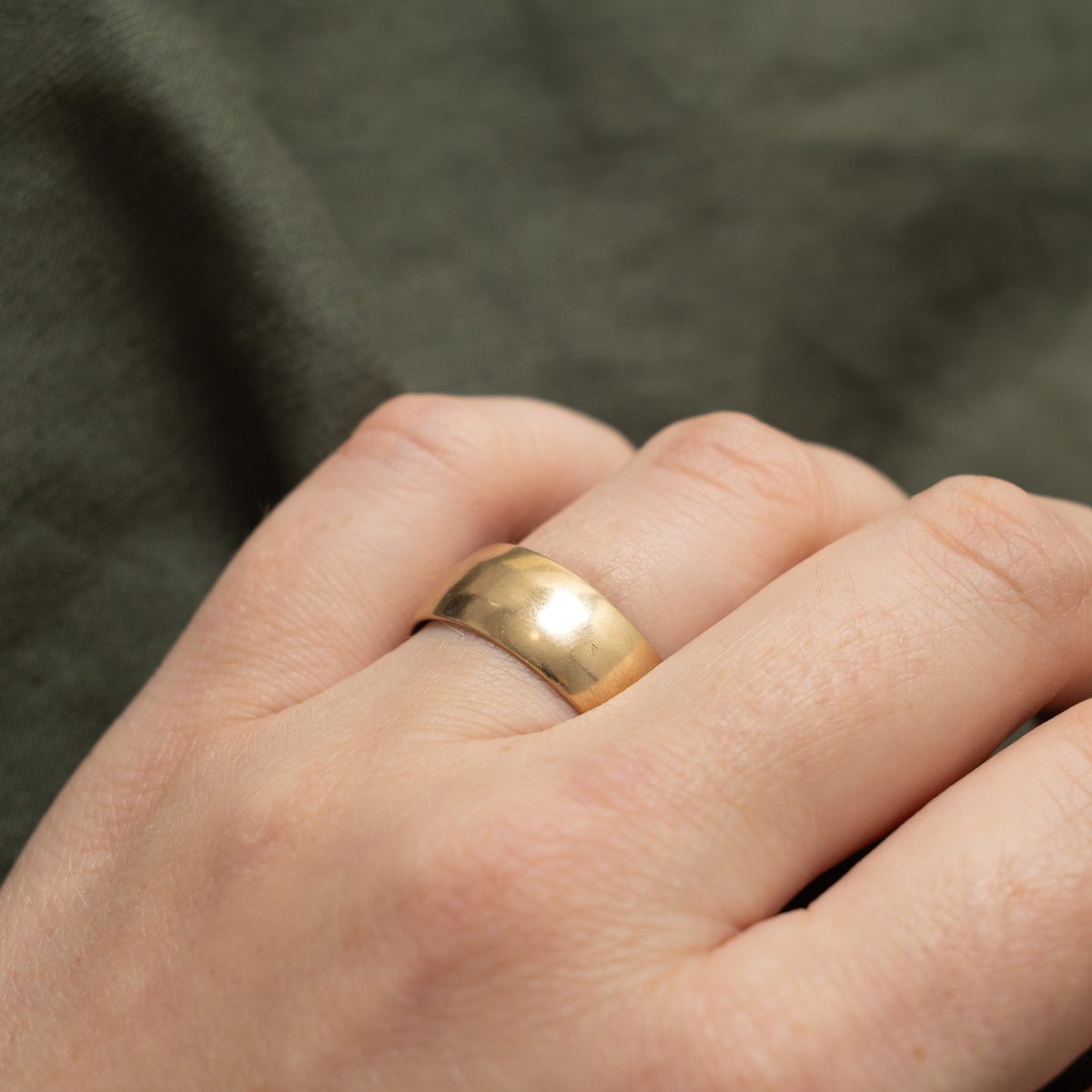 1963 Birmingham 9k Yellow Gold Cigar Band | 8.00mm | SZ 9.5